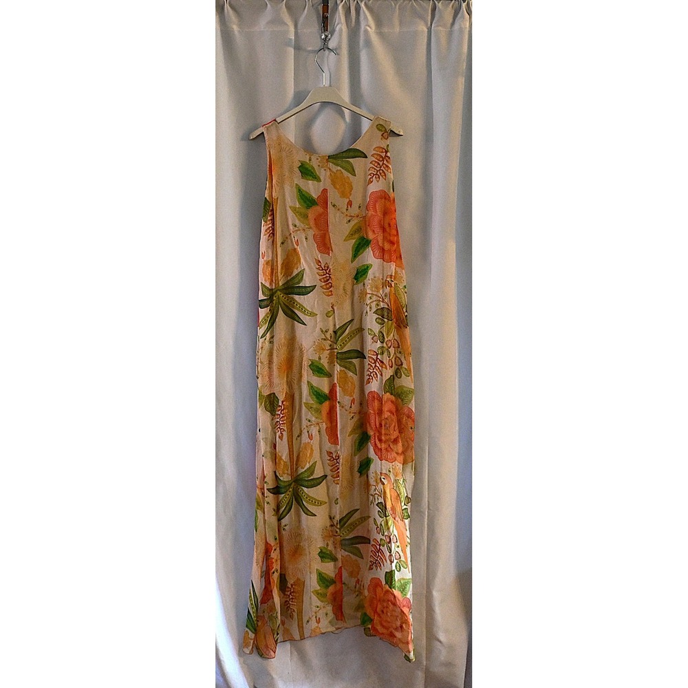 Etern Floral Parrot Silk Blend Maxi Dress - Picture 4 of 7